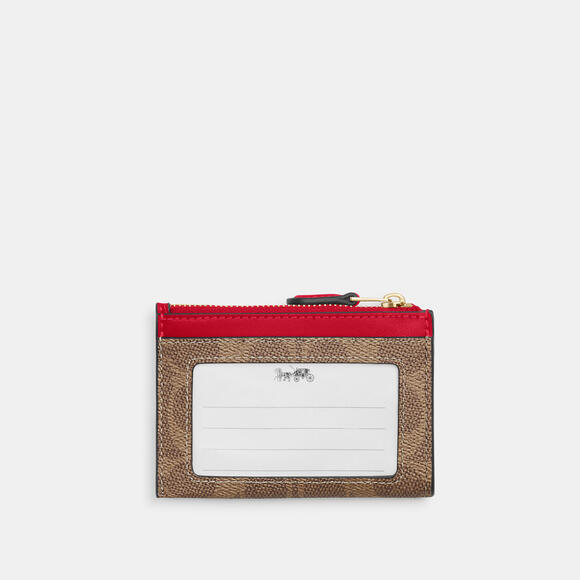 Coach New Mini Skinny Id Case In Signature Canvas - Picture 7 of 8
